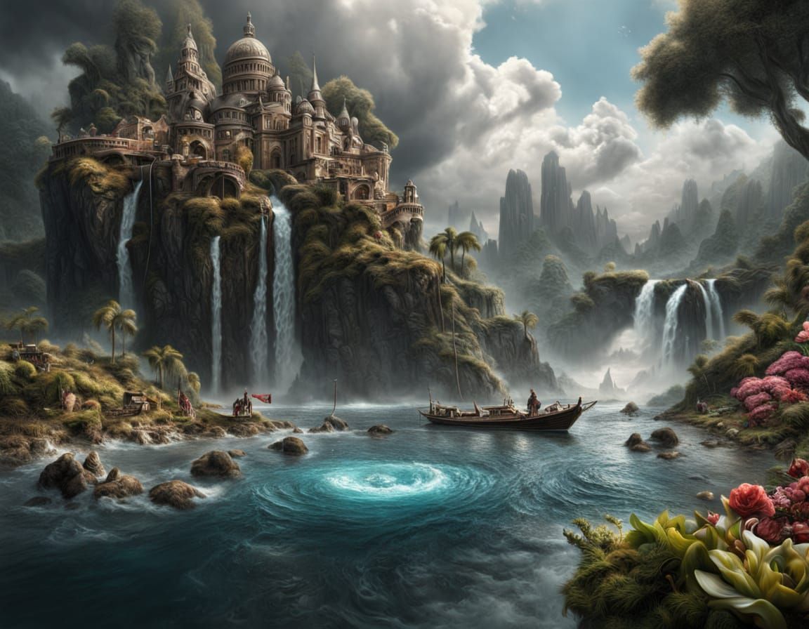 Liquid Lunch Hyper Realistic Cinematic Scene