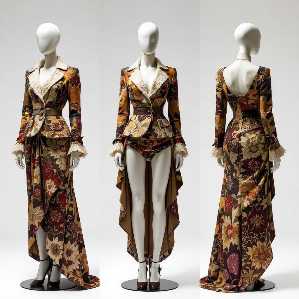 Fashionable Outfit on Mannequin in High-Fashion Style