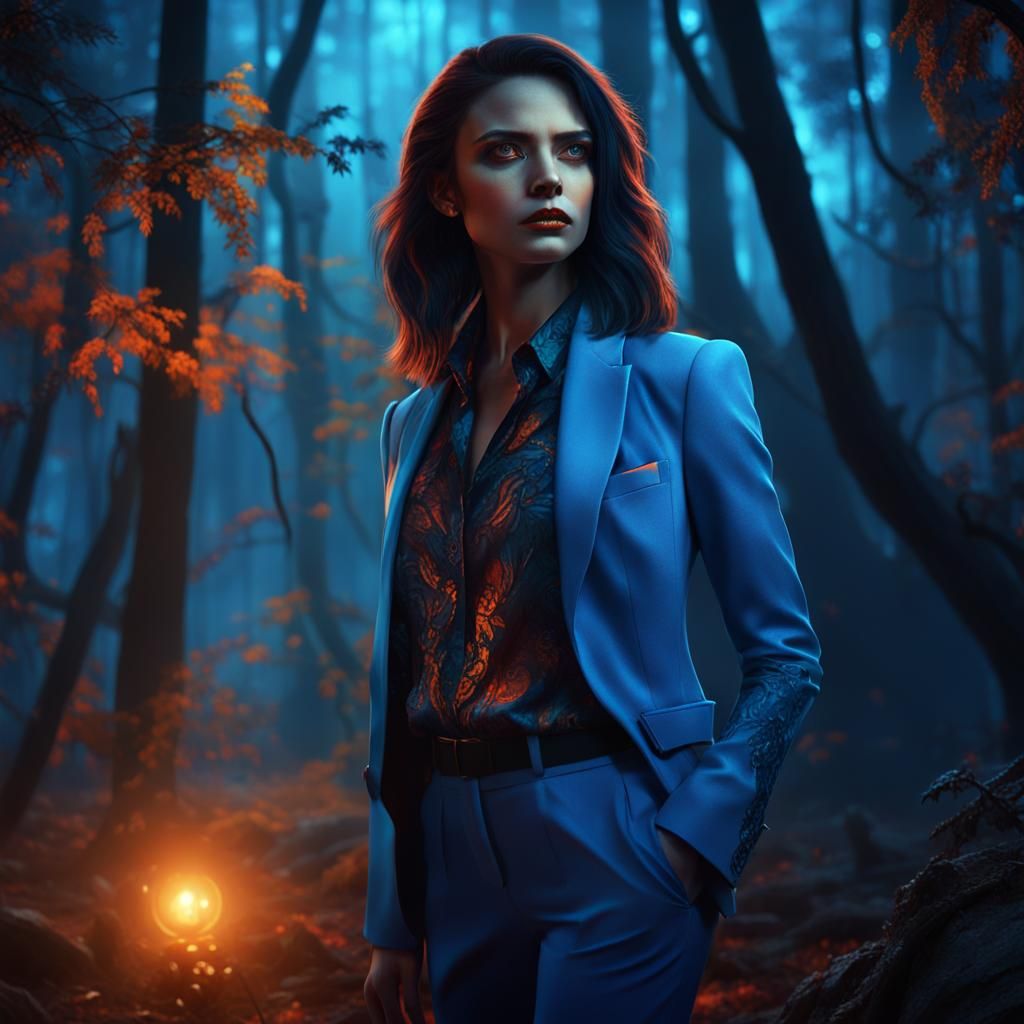 Vampire in Blue Suit: Fantasy Concept Art