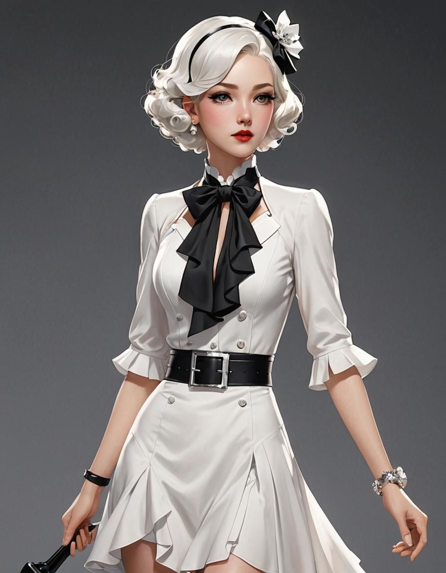 Electro Swing 1930s Ladies Suit in Anime Style