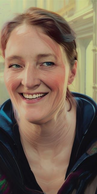 Detailed Portrait of Cathy Stirling with Dynamic Lighting