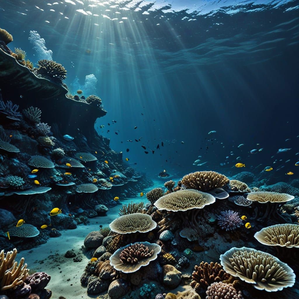 Mysterious Deep Sea Vortex in Dark Ocean Abyss