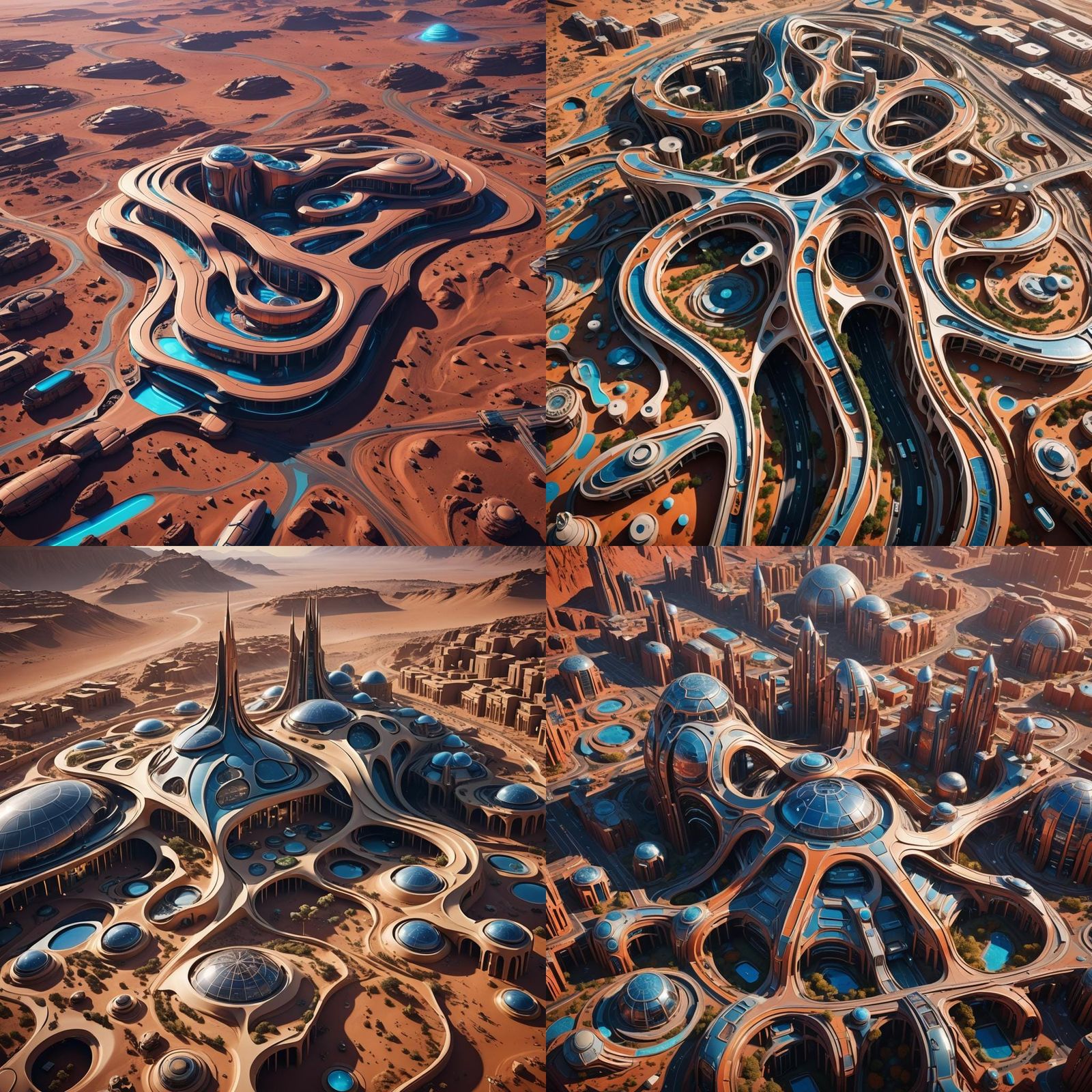 Futuristic Mars Colony Inspired by Zaha Hadid