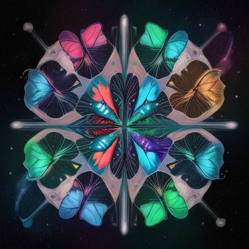 Astral Butterflies in Space: Holographic Mixed Media