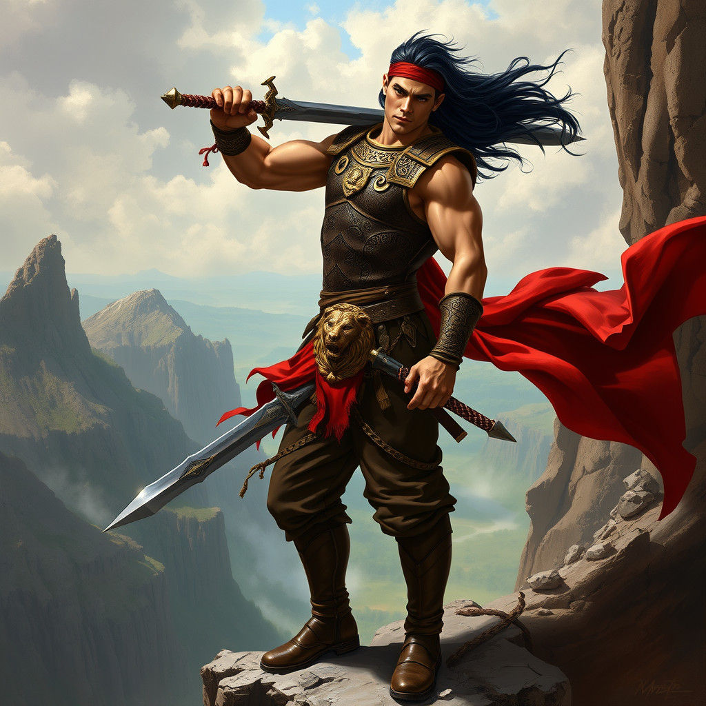 Heroic Warrior Prince on Cliff Edge