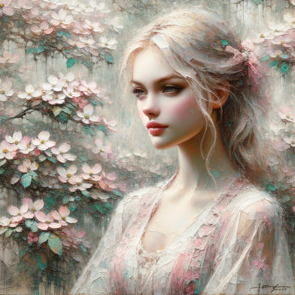 Enchanting Norse Goddess in Romanticism Style