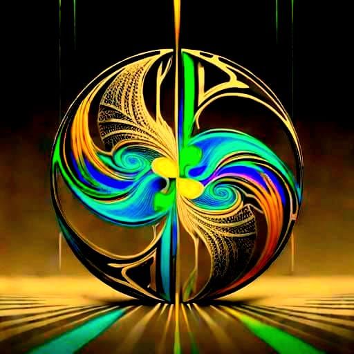Colorful Julia Fractal in Abstract Digital Art