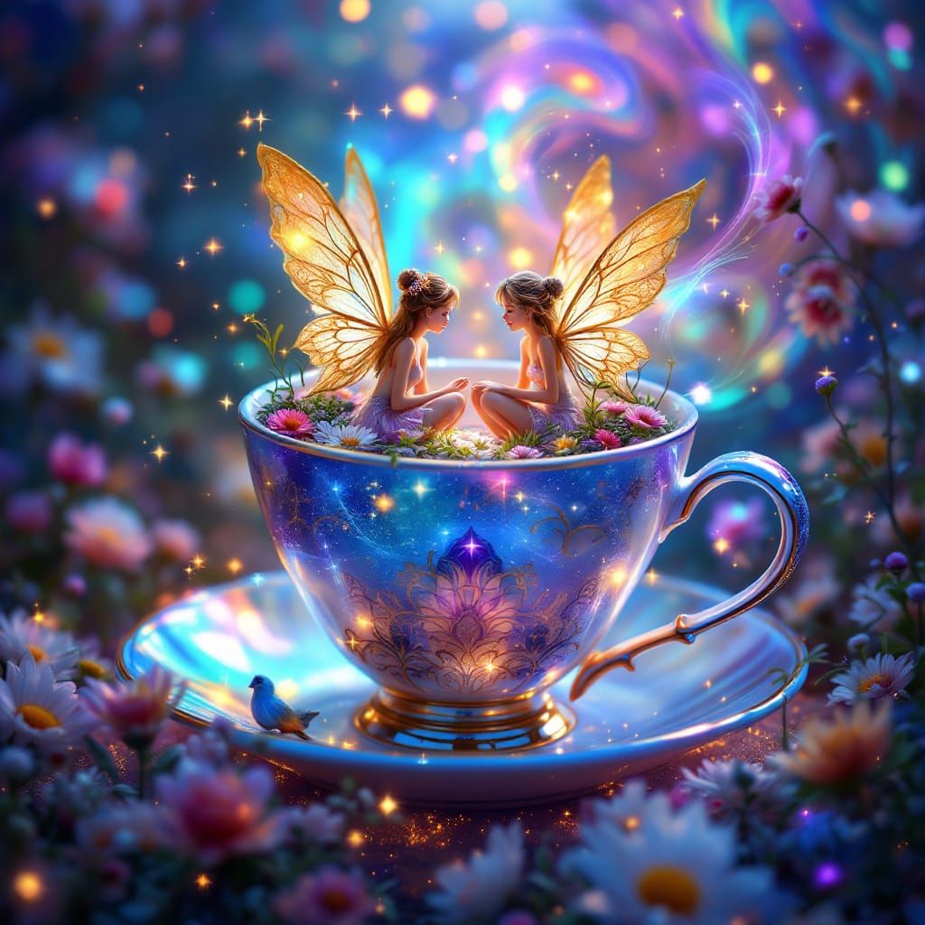 Fairy Teacup Worlds: Mystical Miniature Scenes