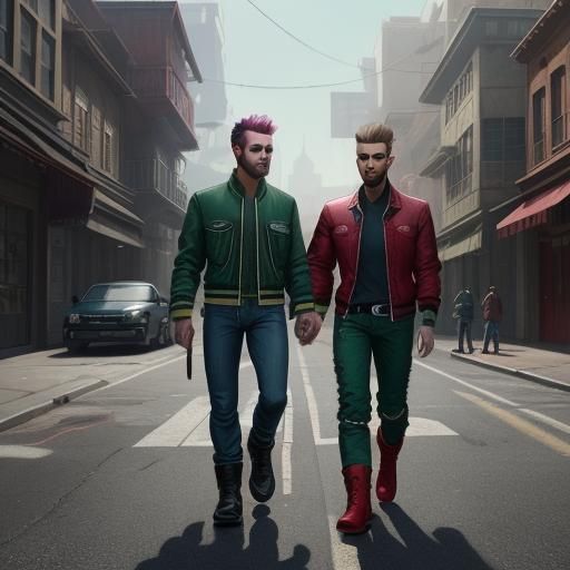 Stylish Man in Street, Digital Matte Painting