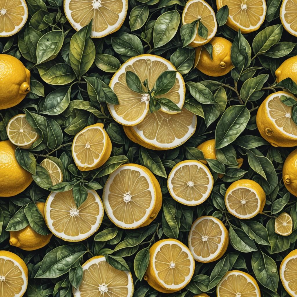 Hyperrealistic Lemon Close-up in 64 Megapixels