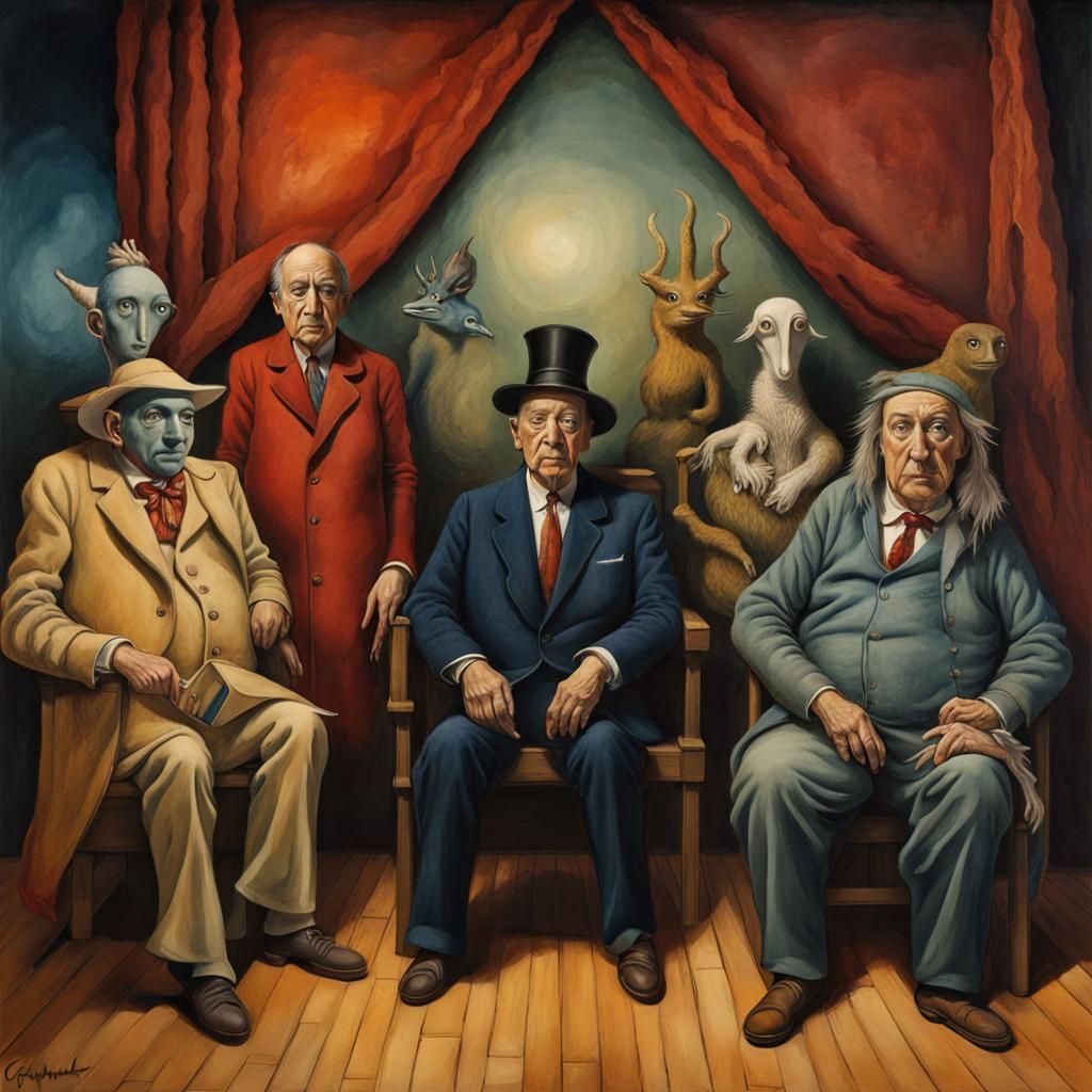 Surreal Dreamscape with Warm Colors in Dark Fantasy Style