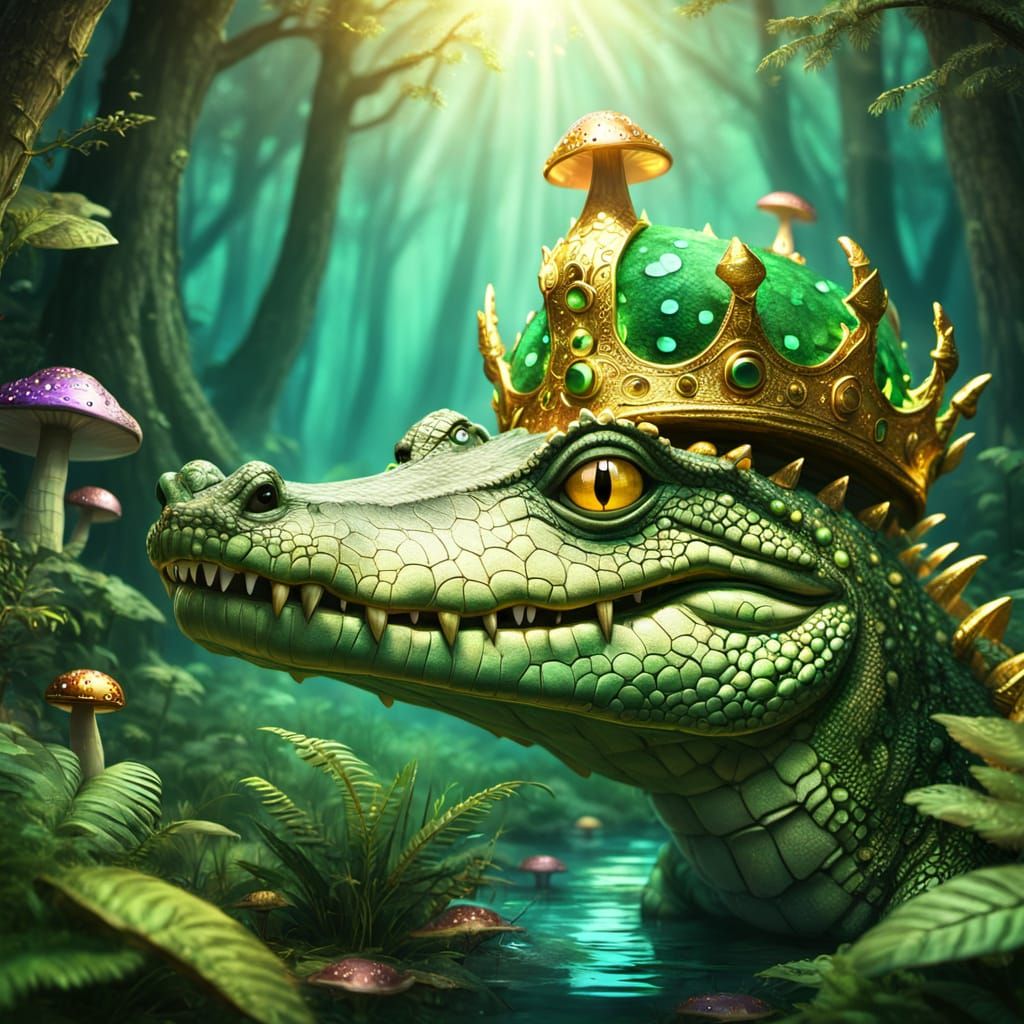 Crocodoggopus in Enchanted Forest: A 3D Storybook Illustrati...