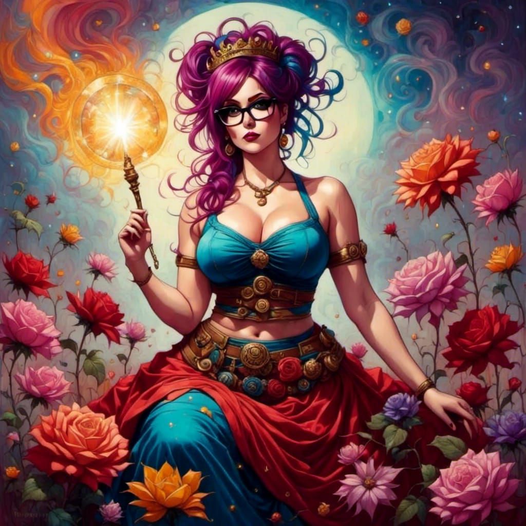 Empowered Hippie Queen Portrait