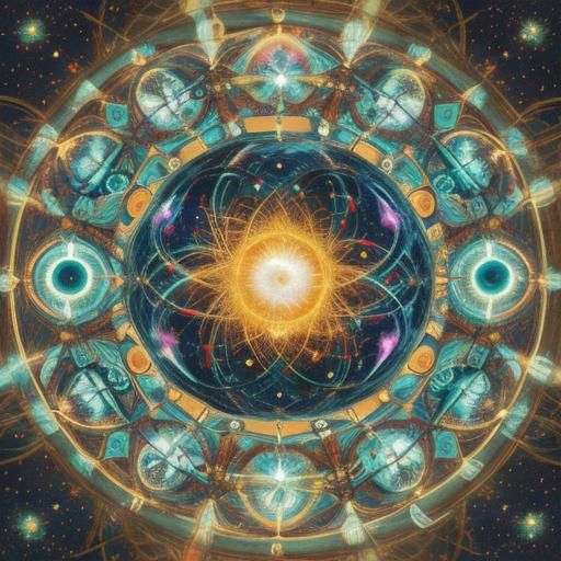 Woman Embraces Universe: Conceptual Art Inspired by Rumi