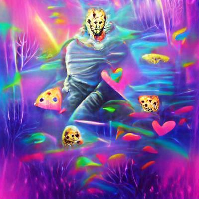 Jason Voorhees in Lisa Frank Style