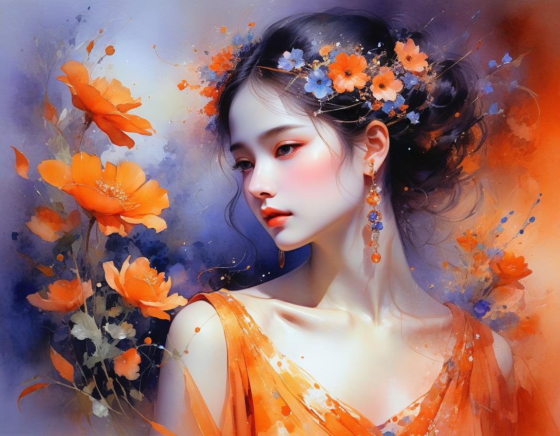 Ethereal Zhulong in Floral Romanesque Style