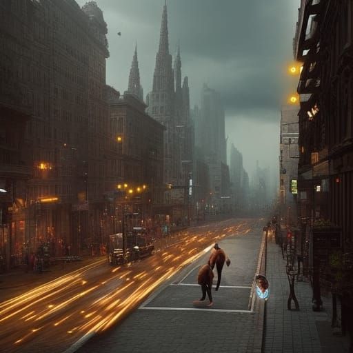 Cinematic Digital Painting: Child's Desire to Run Away