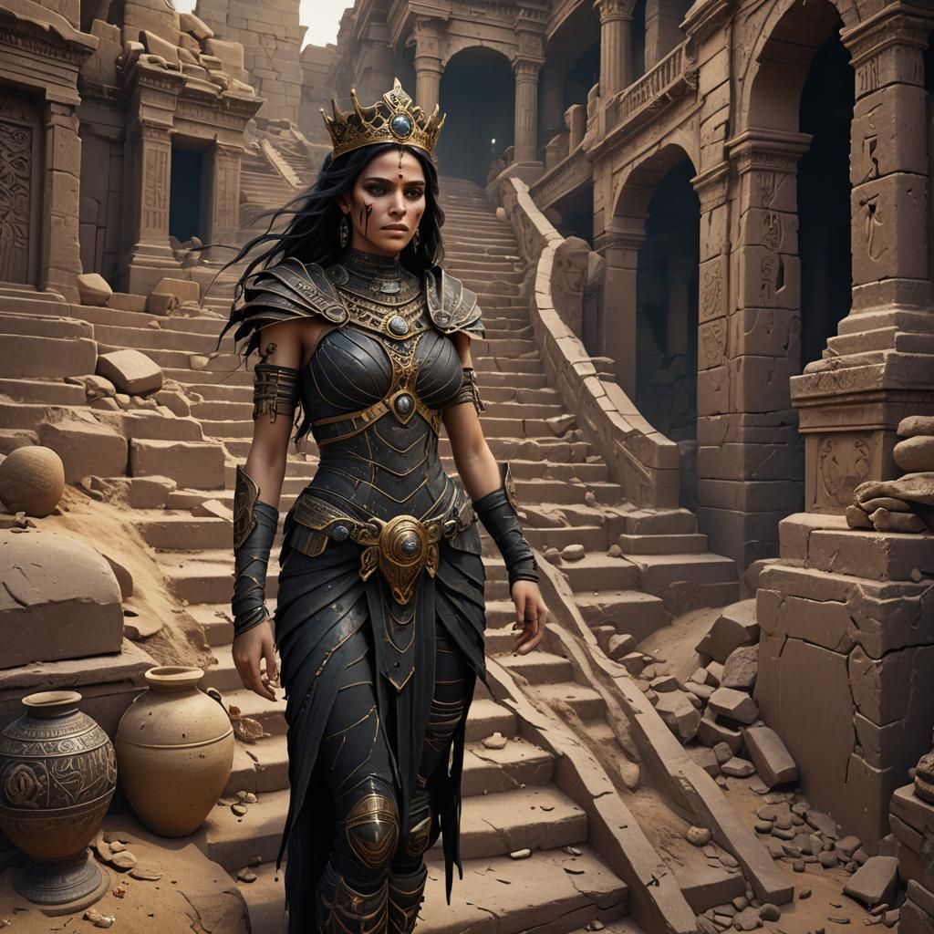 Mummified Woman in Ancient Tomb Concept Art