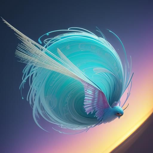 Swirling Music Notes in Vibrant 3D Digital Art