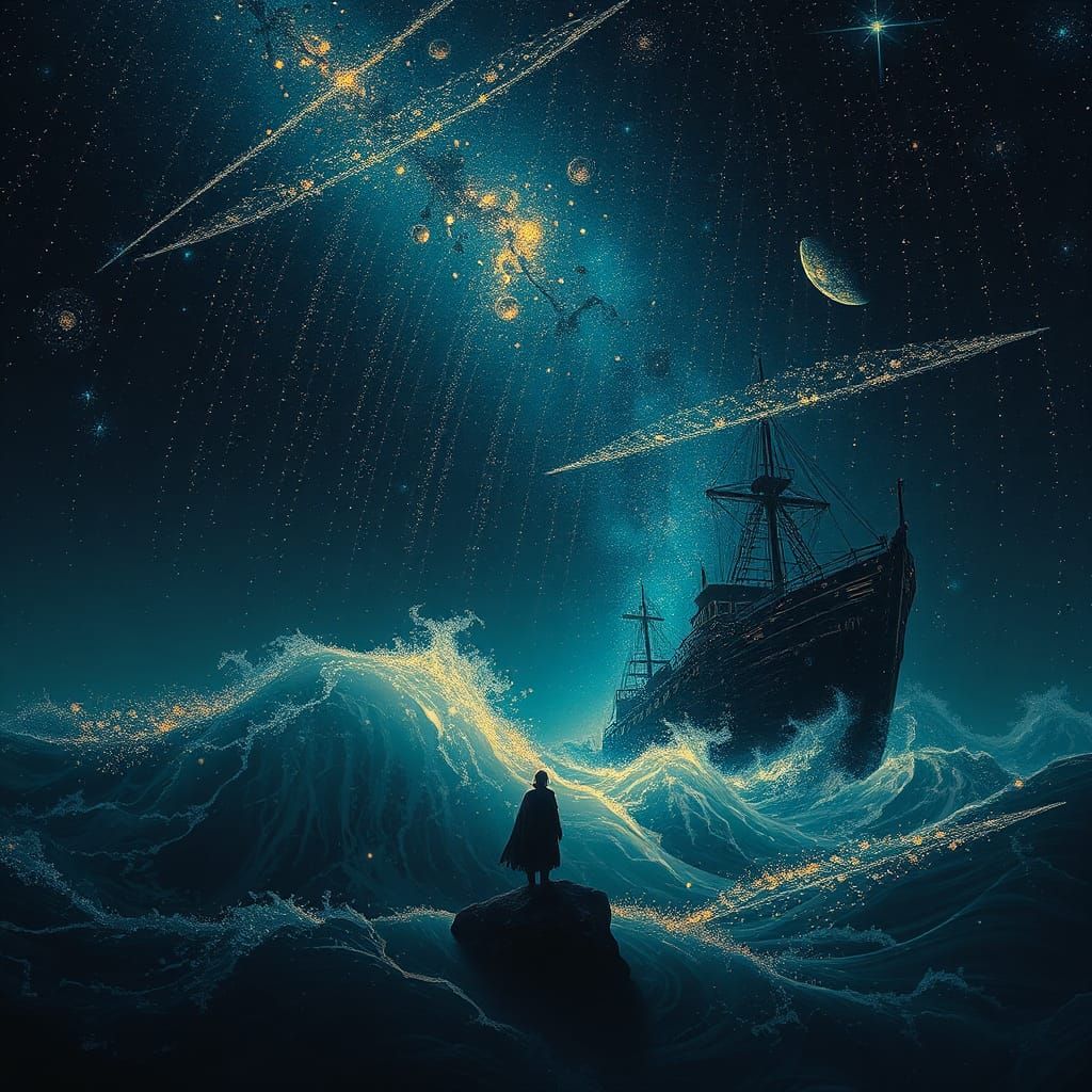 Surreal Ocean of Metaphysical Shipwrecks