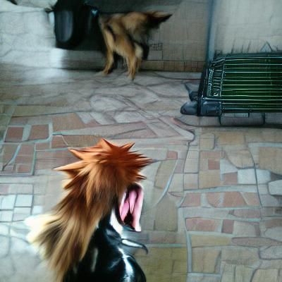 AI Image of a Barking Dog