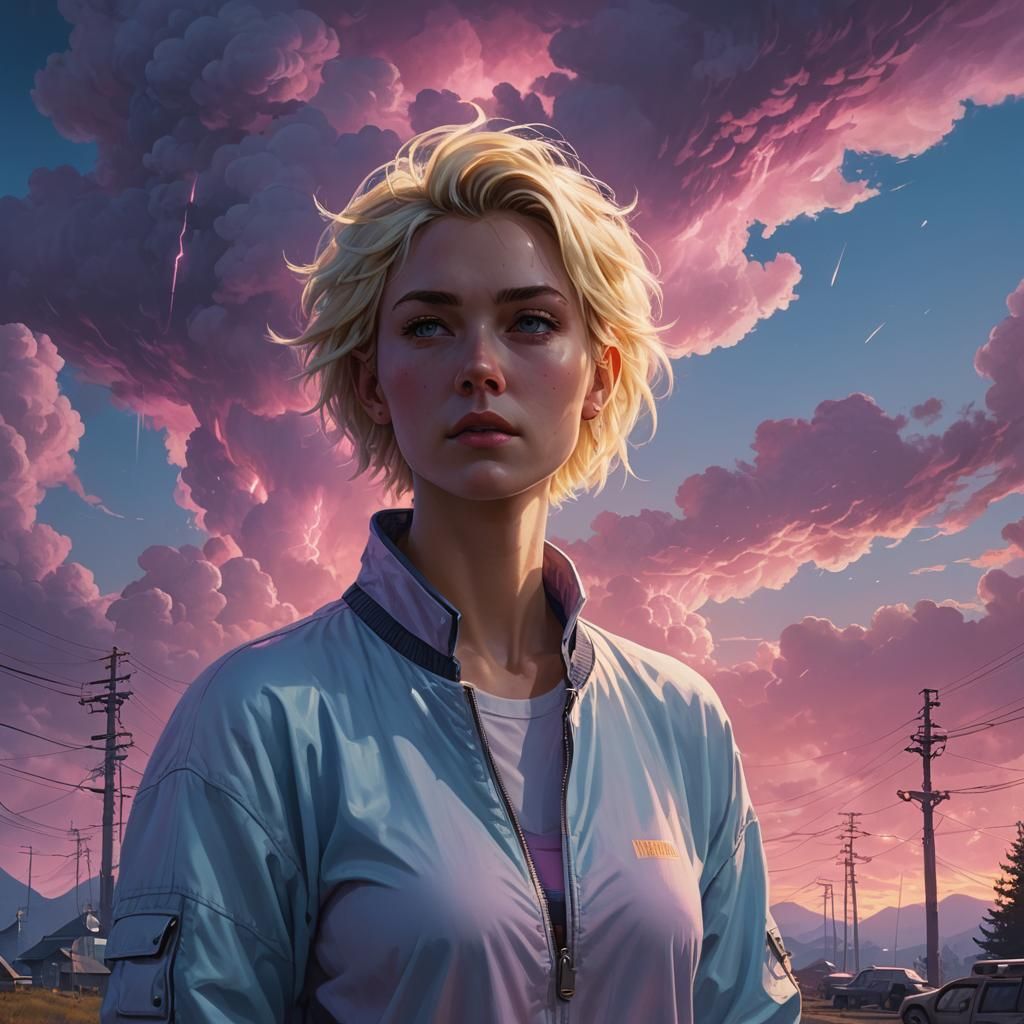 Heroic Knight in Mystical Realm: Matte Painting Style