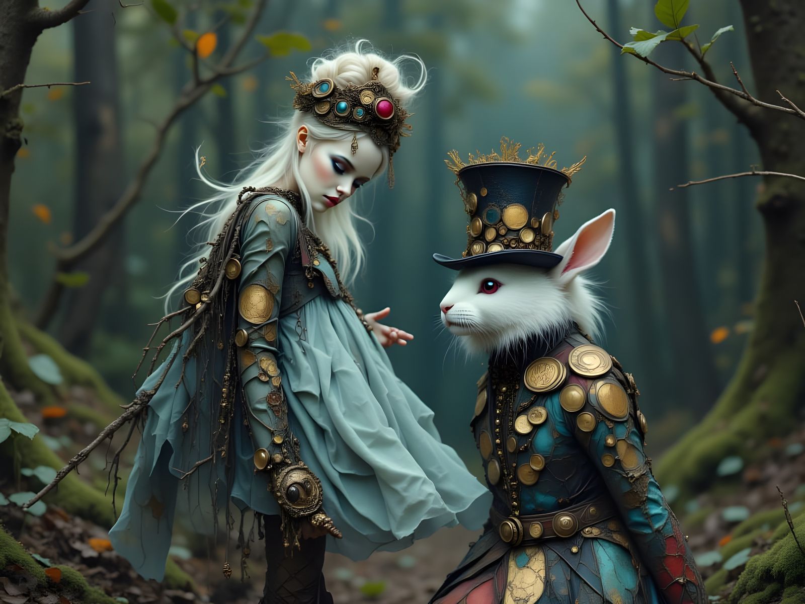 Alice and the White Rabbit