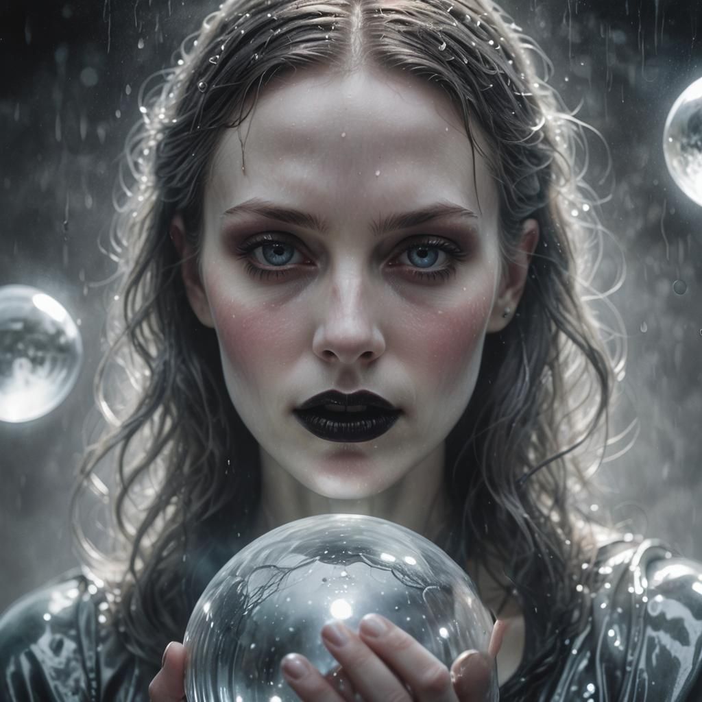 Gothic Woman Creates Fantasy World in Orb
