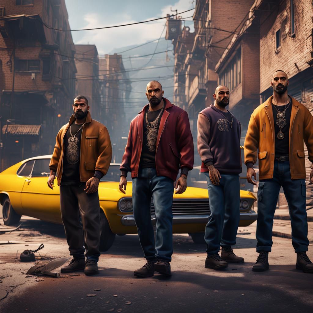 Armenian Gang in GTA: Detailed Matte Painting