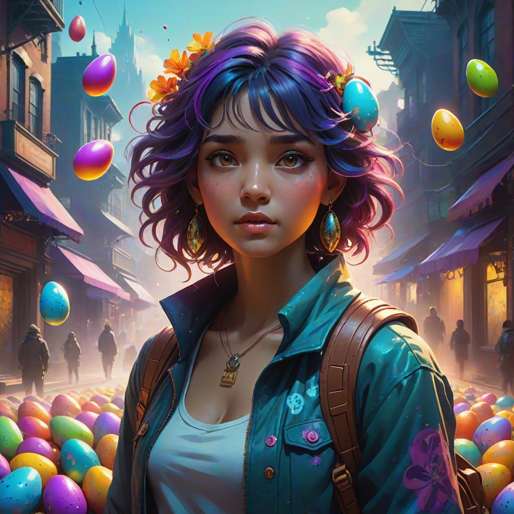 Ethereal Fantasy Portrait in Vibrant, Hyper-Detailed Style