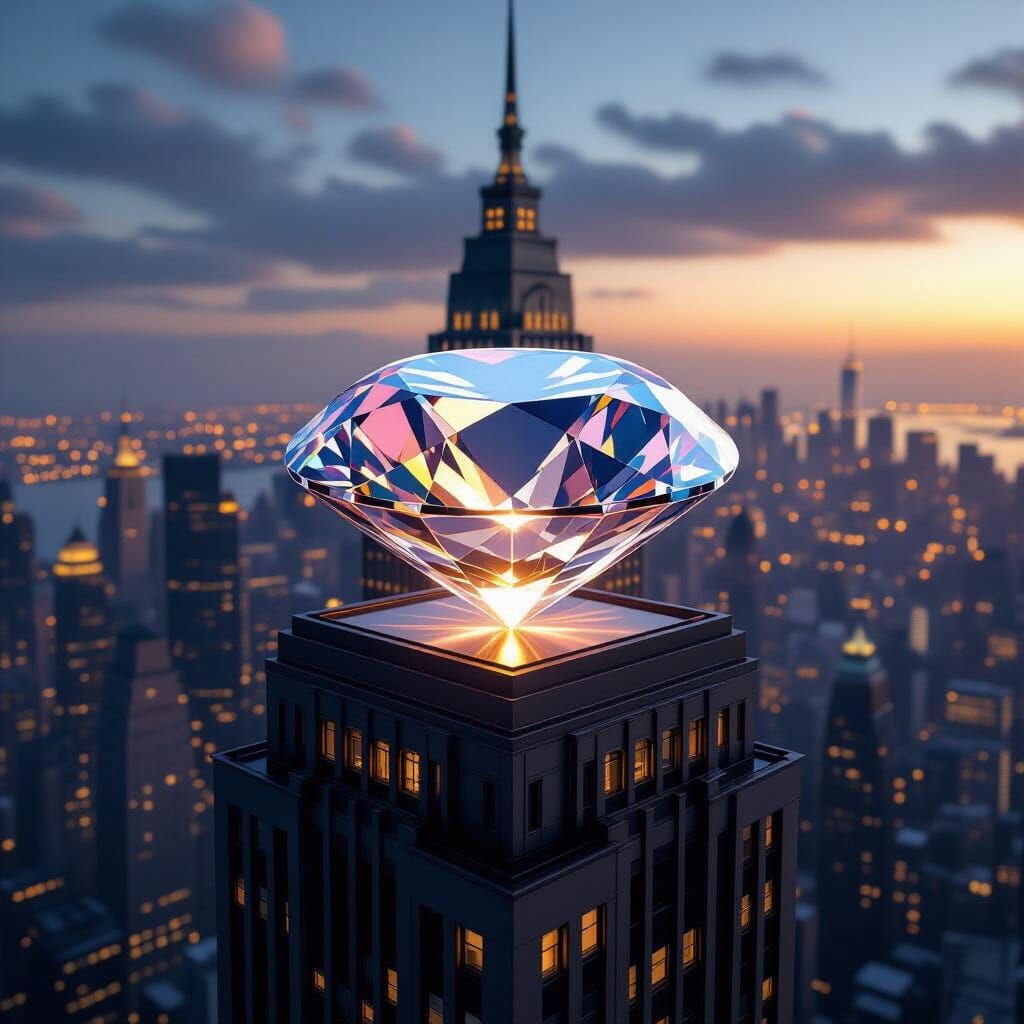 Massive Gemstone Spins Atop Art Deco Skyscraper
