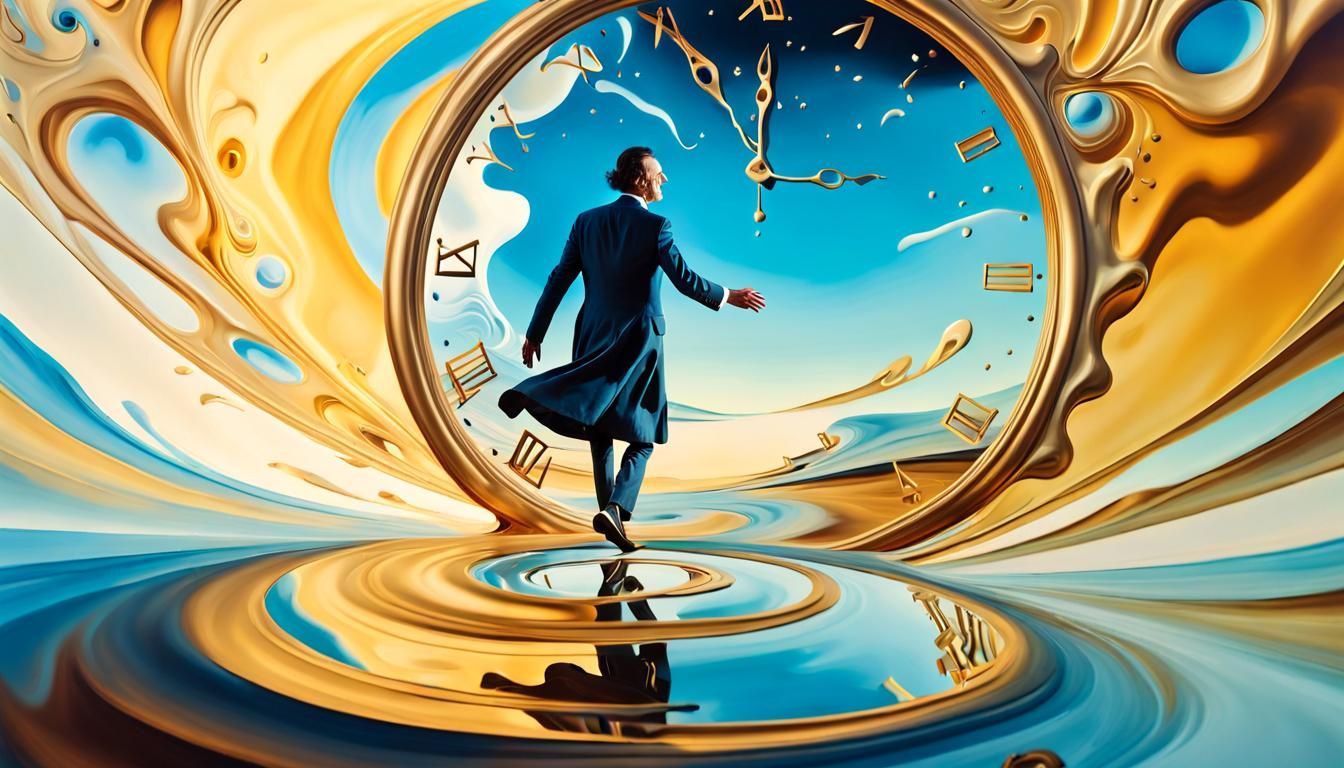 Surreal Vortex: A Dali-Inspired Oil Painting