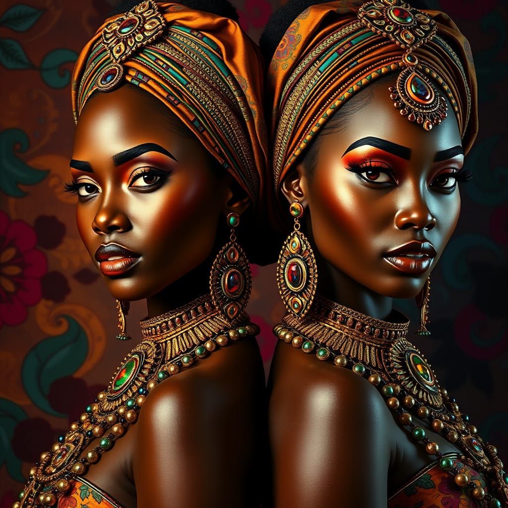 Regal Hyperrealistic Portraits of African Beauty