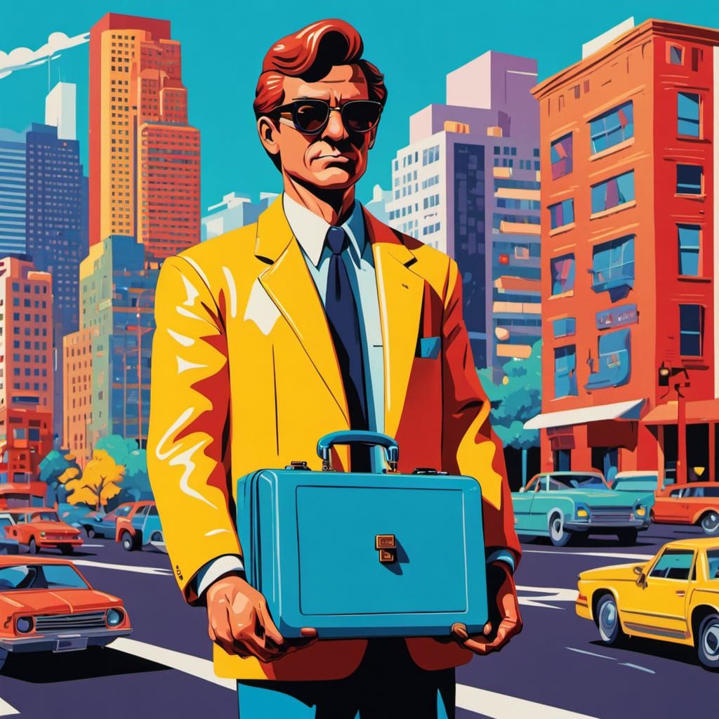 Vibrant Pop Art Social Worker Action Figure