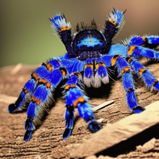 Blue Jeweled Tarantula Weaving Spirits