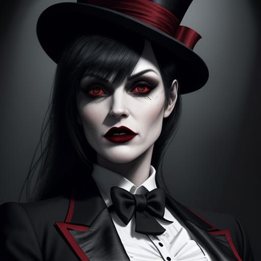 Photographic realistic unreal Engine 5 a vampirella wearing ...