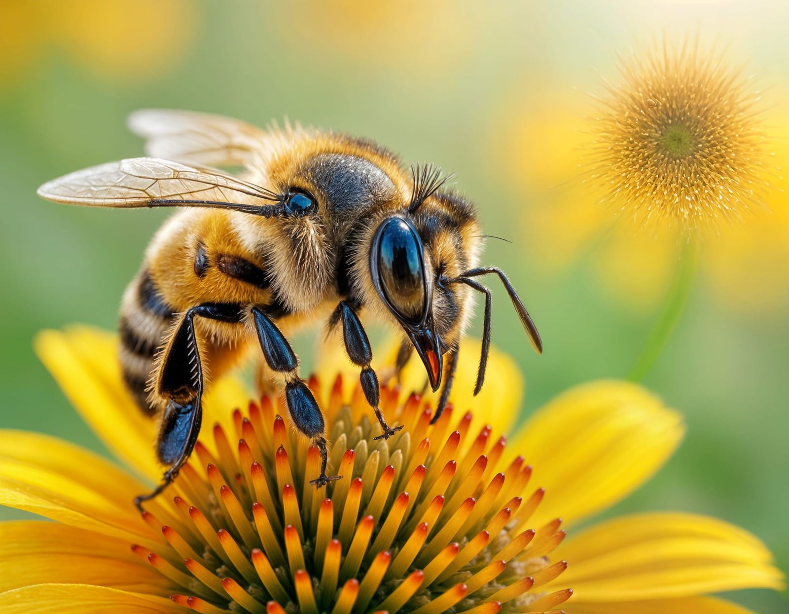 Honeybee Eye: A Hyperrealistic Microscopic View
