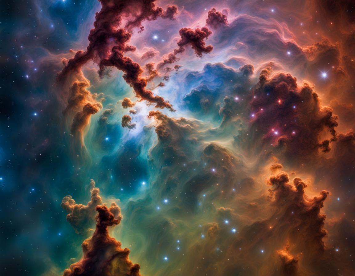 Hyperrealistic Lagoon Nebula in Cinematic Style