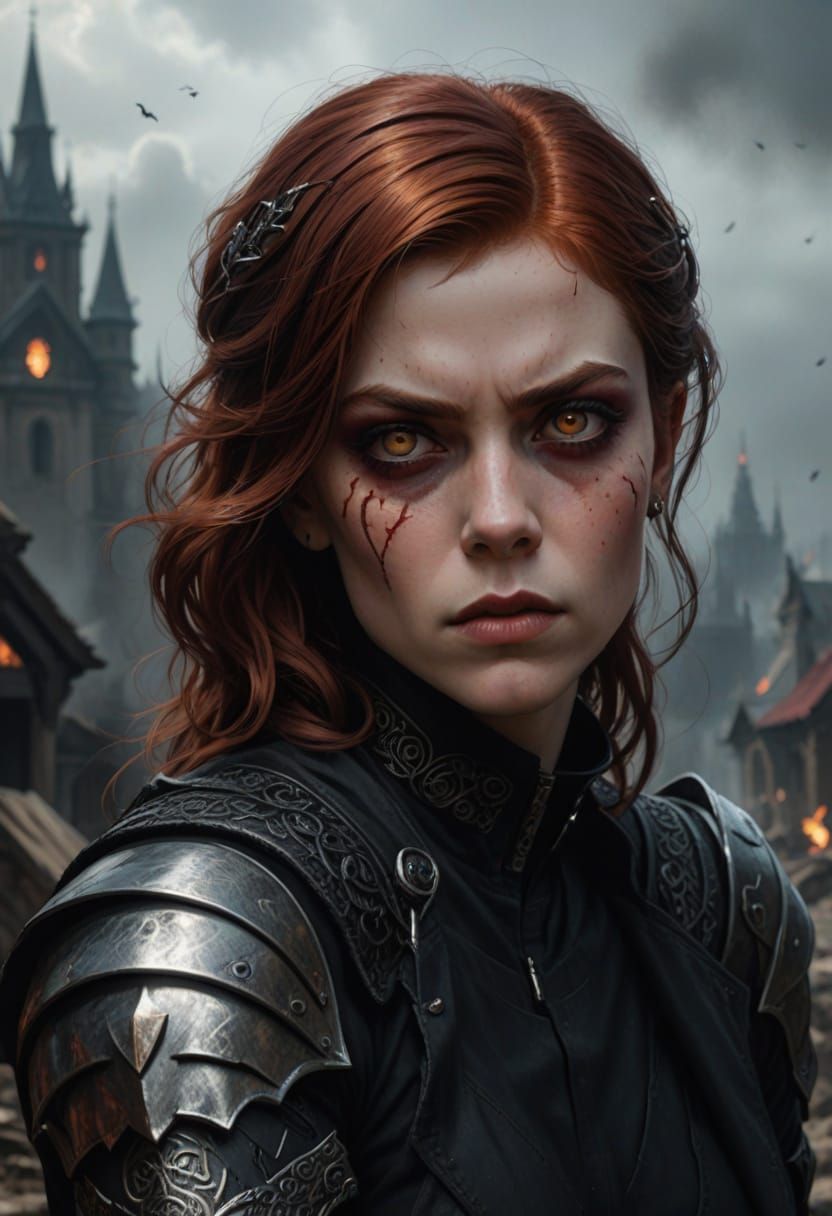 Sophia Lillis as Satana Hellstrom in Comic Art Style