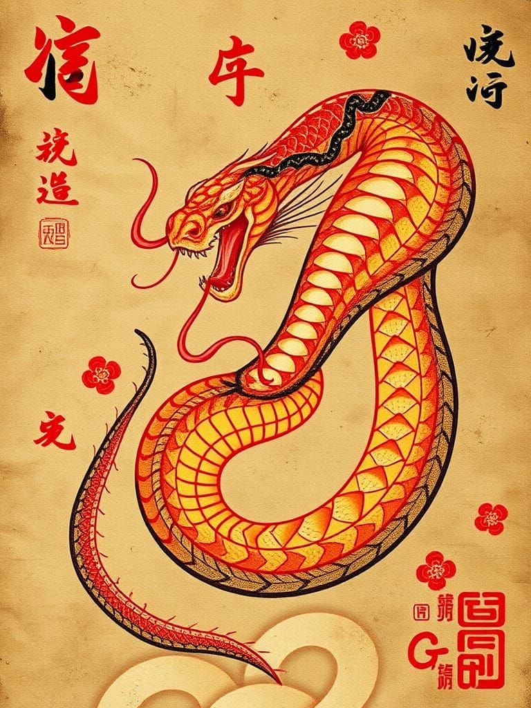 Surreal Chinese Tapestry Masterpiece with Vibrant Hues and D...