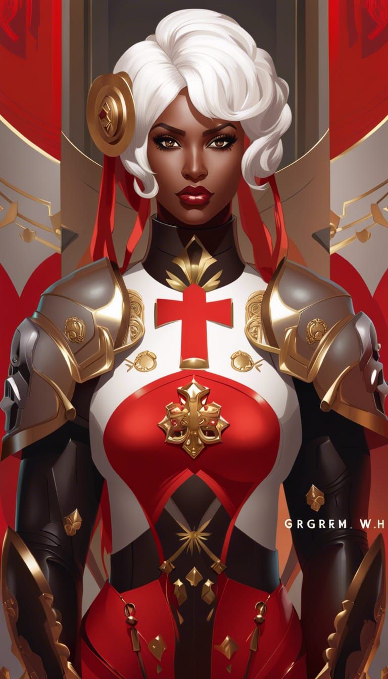 Woman in Sci-Fi Combat Armor, Detailed Concept Art