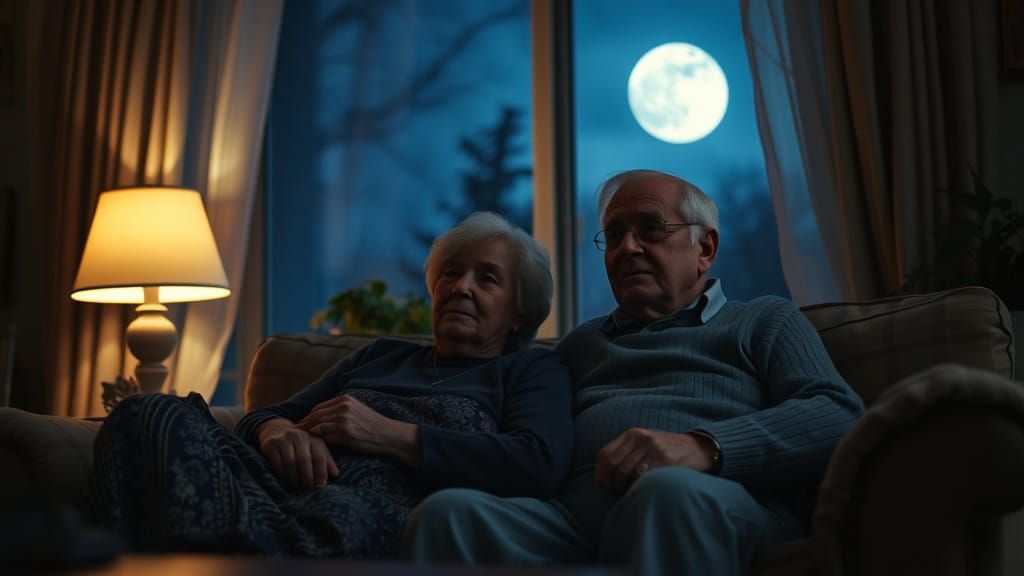 Ethereal Moonlit Moment Captured in Cinematic Film Style