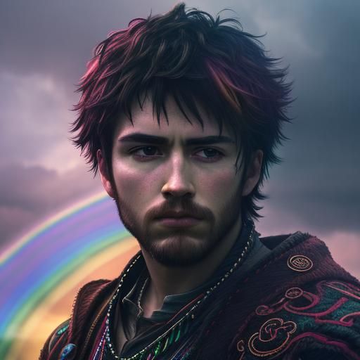 Pride Month Rainbow Celebration in Hyperrealistic Style