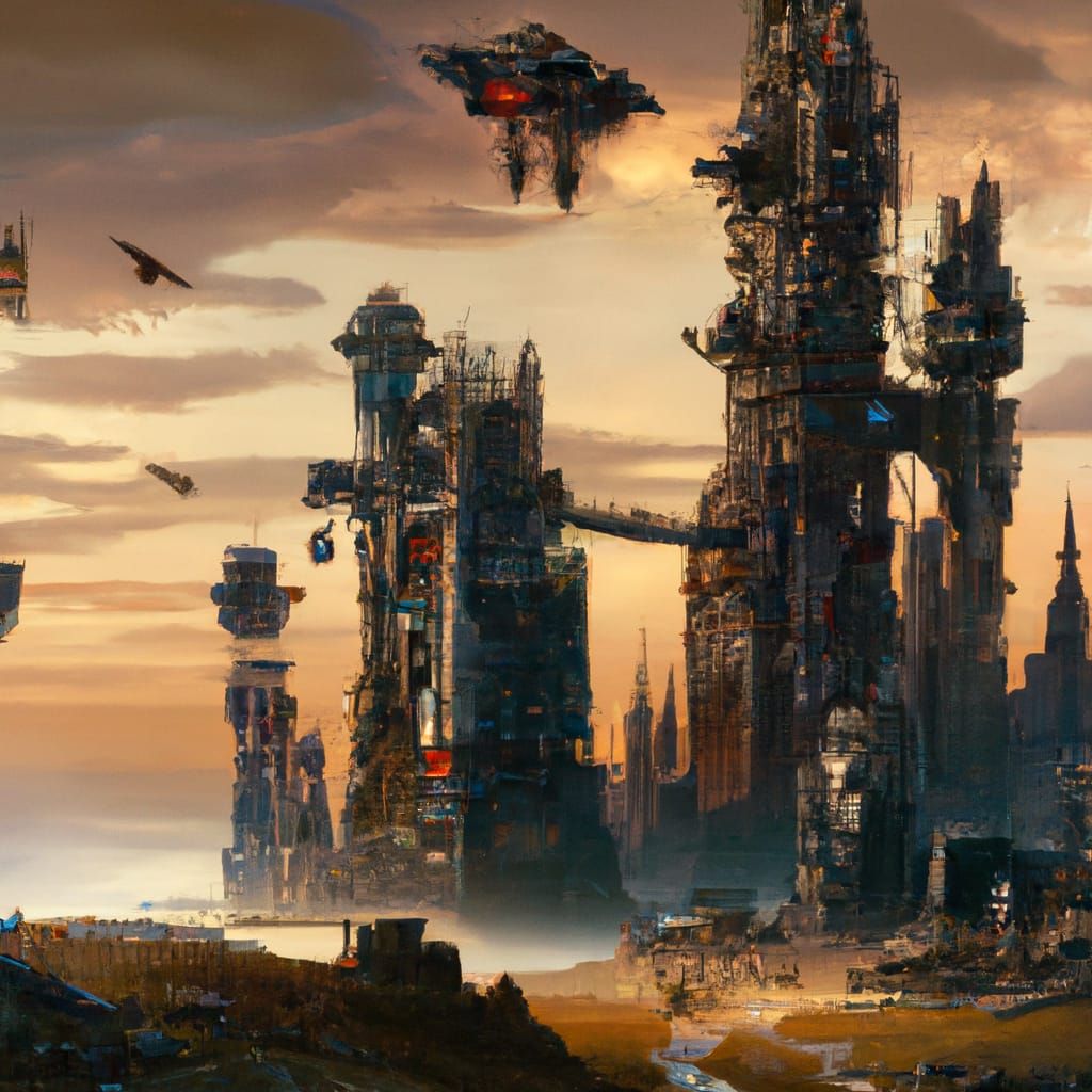 Detailed Steampunk Fantasy Concept Art in 8K