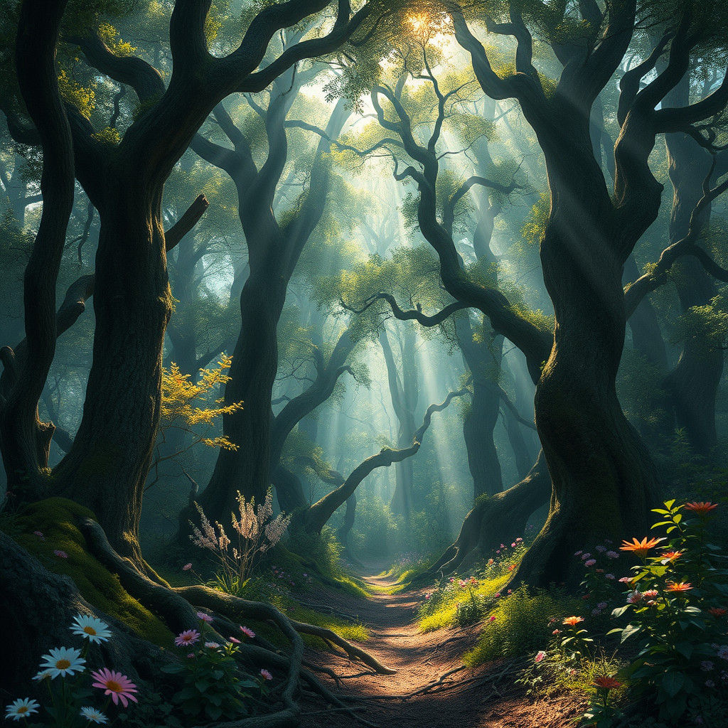 Mystical Forest Concept Art in Unreal Engine 5