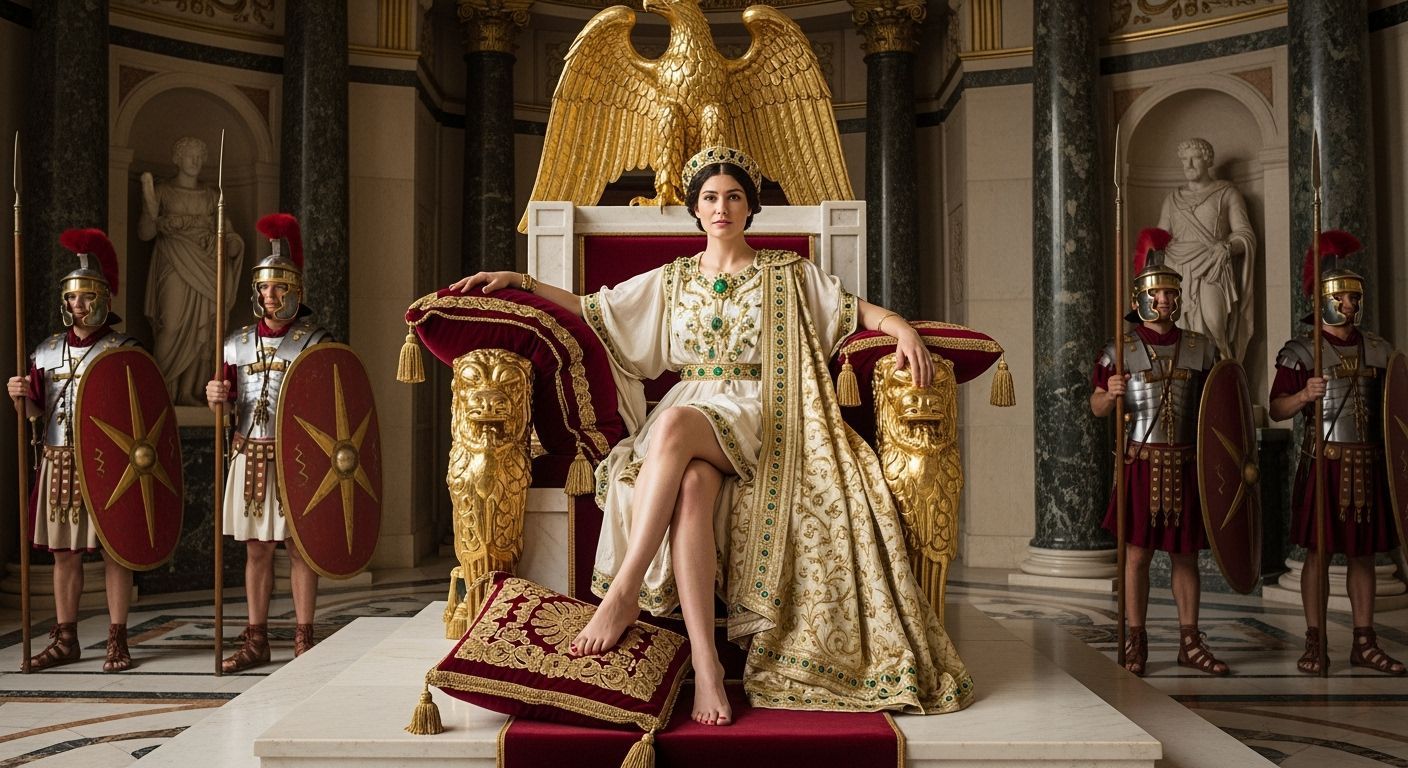 Empress Messalina on Her Golden Throne