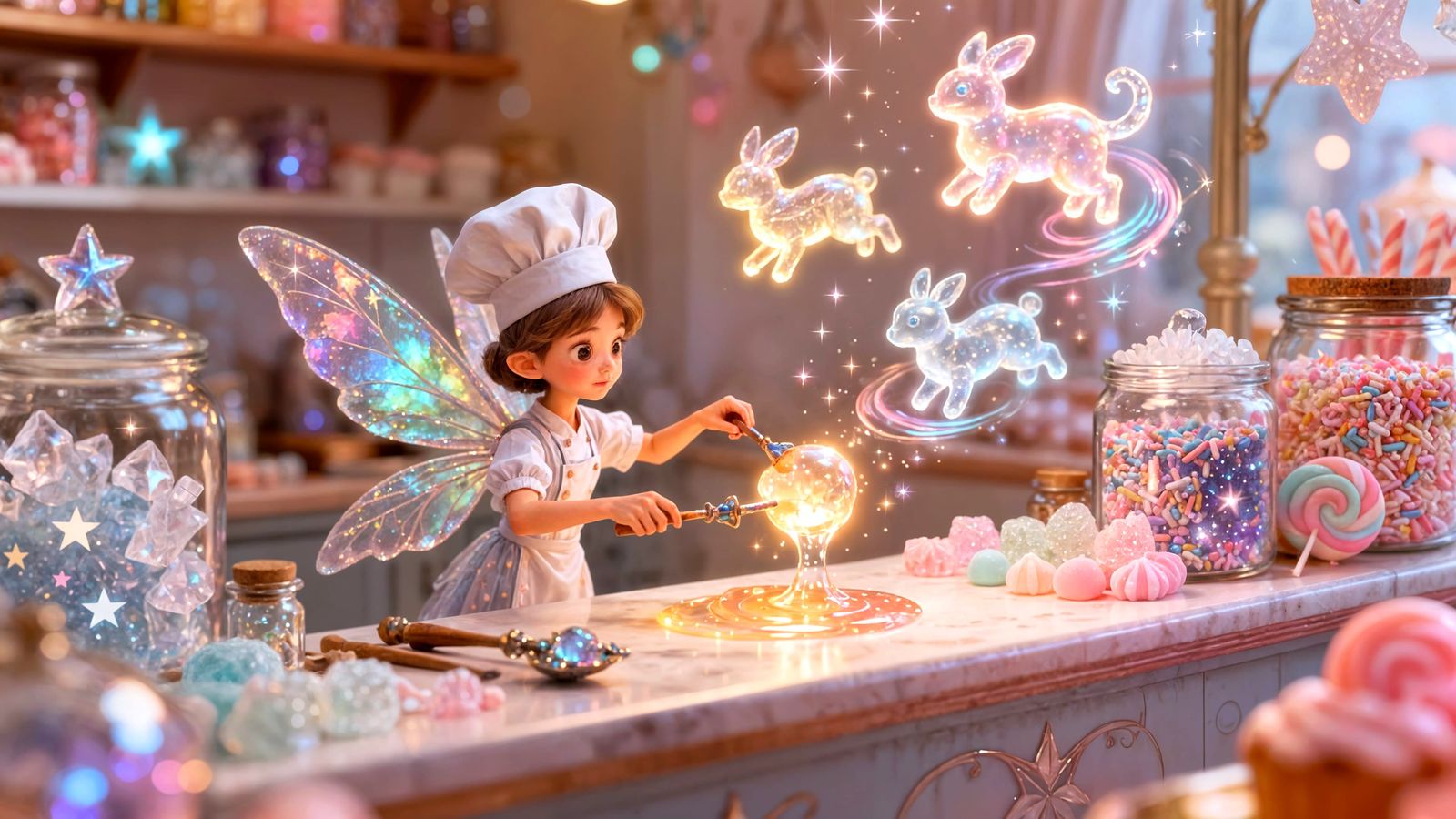 Fairy Chef Crafts Glowing Sugar Sculptures