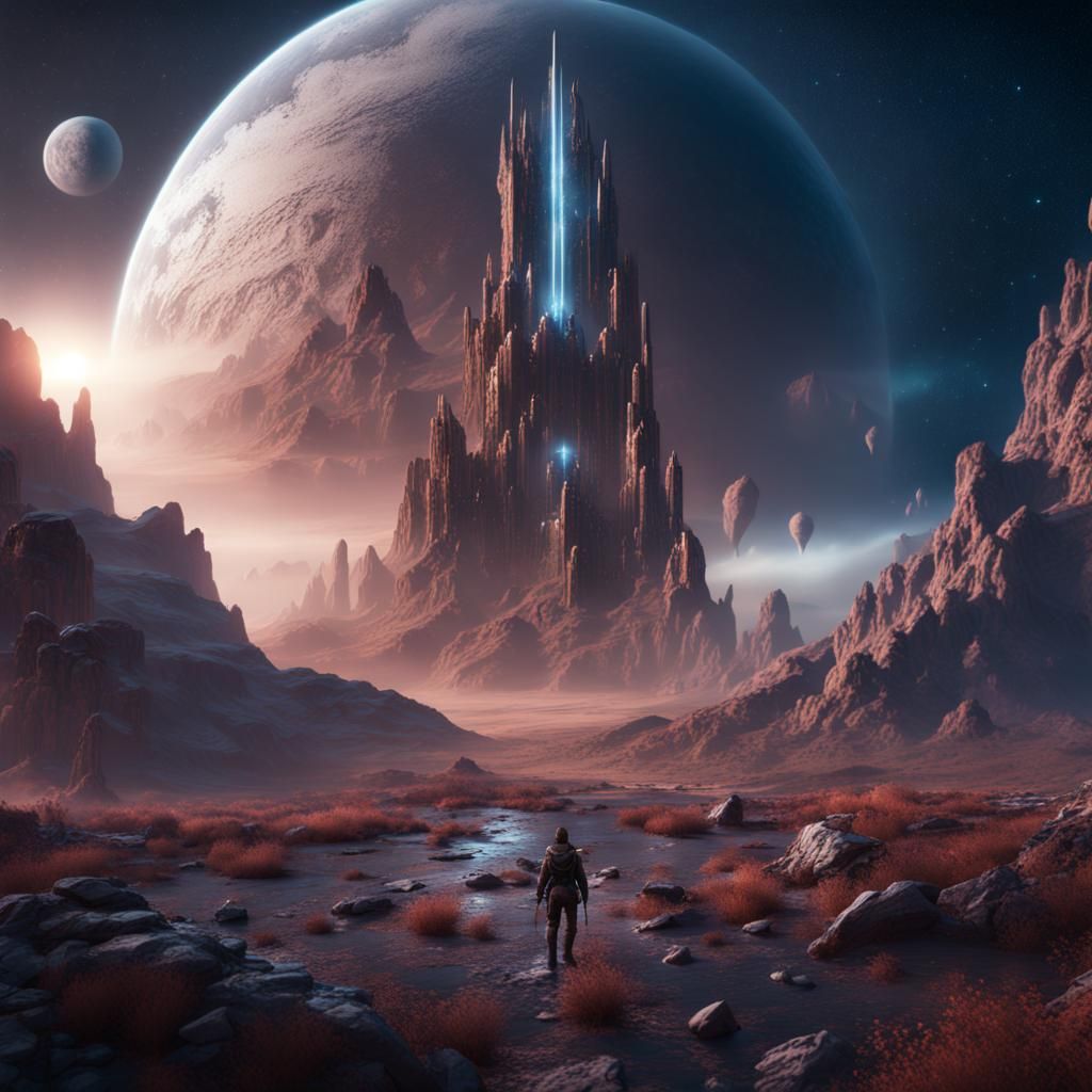 Rune Fehu in Deep Space: Fantasy Concept Art