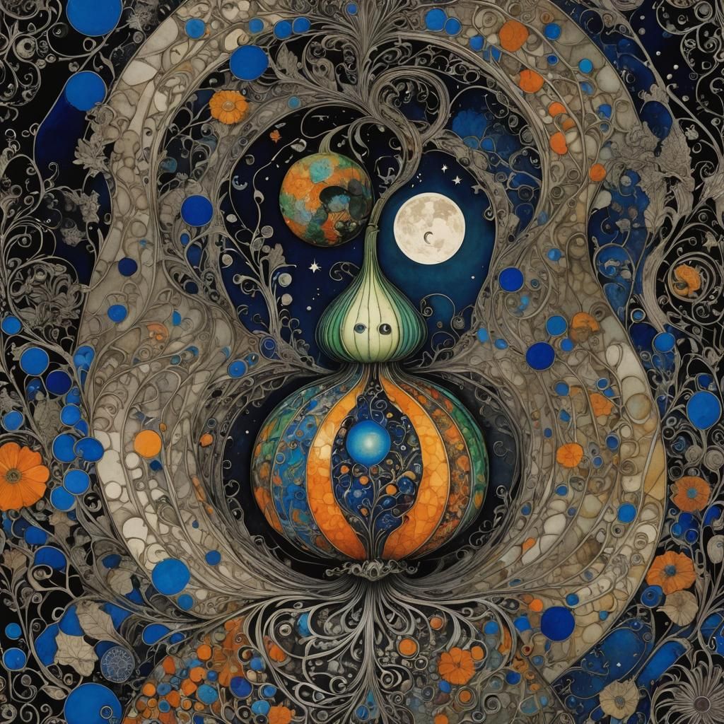 Marbled Gourd in Gothic Romanticism Style