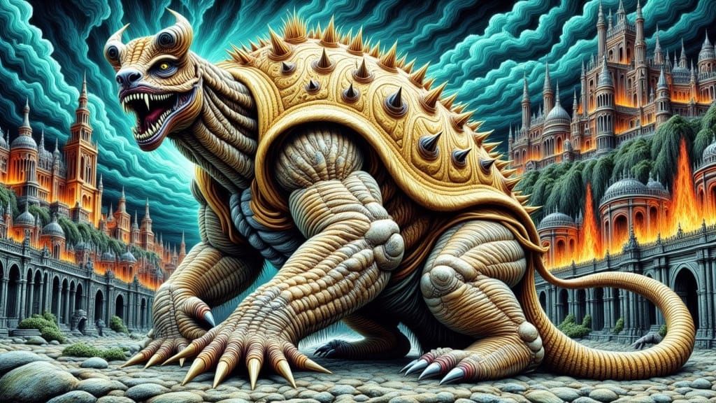 D&D Tarrasque Unleashed on Flaming Kingdom